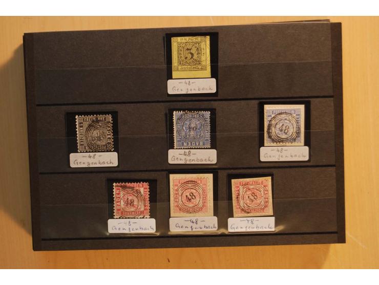 18551/74 (ca.), sehr reichhaltige Sammlung in 13 Kassetten und 3 Briefalben, der Markenteil mit hunderten von ungebrauchten u