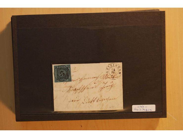 18551/74 (ca.), sehr reichhaltige Sammlung in 13 Kassetten und 3 Briefalben, der Markenteil mit hunderten von ungebrauchten u