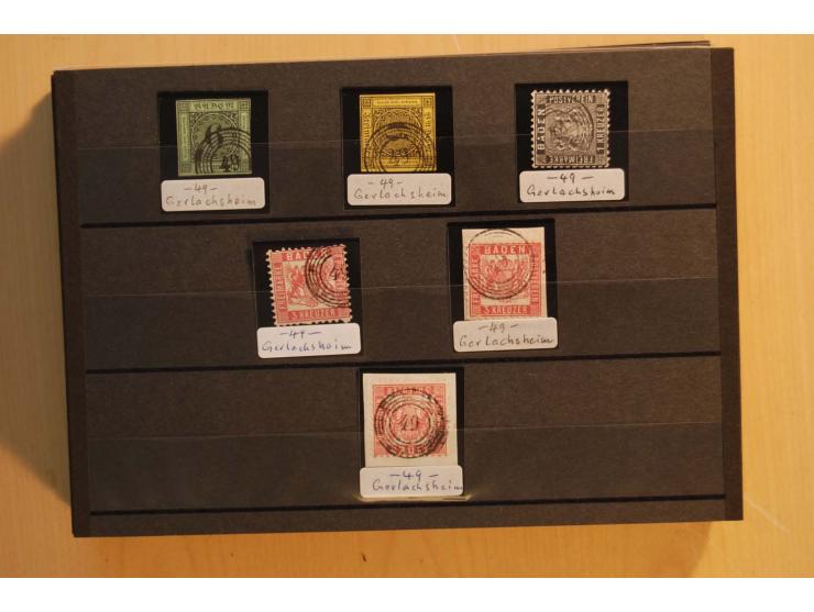 18551/74 (ca.), sehr reichhaltige Sammlung in 13 Kassetten und 3 Briefalben, der Markenteil mit hunderten von ungebrauchten u