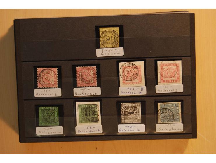 18551/74 (ca.), sehr reichhaltige Sammlung in 13 Kassetten und 3 Briefalben, der Markenteil mit hunderten von ungebrauchten u