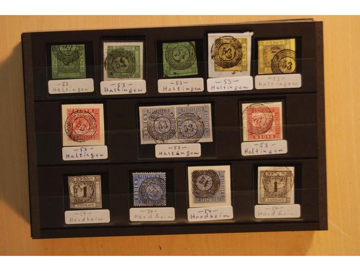 18551/74 (ca.), sehr reichhaltige Sammlung in 13 Kassetten und 3 Briefalben, der Markenteil mit hunderten von ungebrauchten u