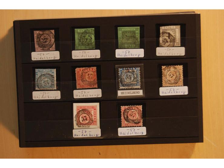 18551/74 (ca.), sehr reichhaltige Sammlung in 13 Kassetten und 3 Briefalben, der Markenteil mit hunderten von ungebrauchten u