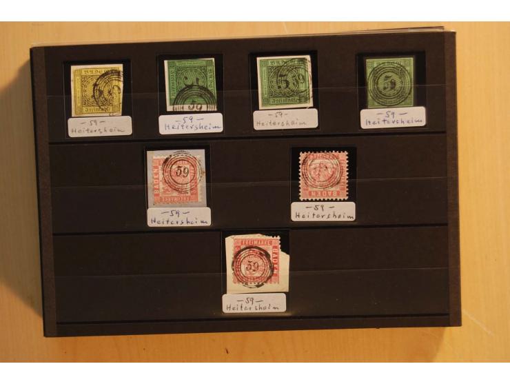 18551/74 (ca.), sehr reichhaltige Sammlung in 13 Kassetten und 3 Briefalben, der Markenteil mit hunderten von ungebrauchten u