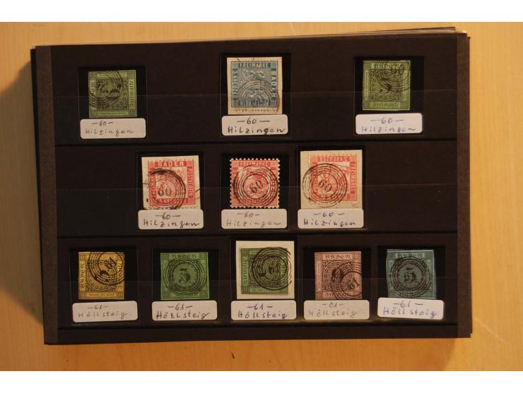 18551/74 (ca.), sehr reichhaltige Sammlung in 13 Kassetten und 3 Briefalben, der Markenteil mit hunderten von ungebrauchten u