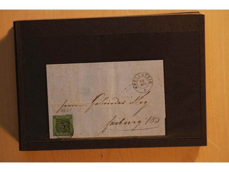 18551/74 (ca.), sehr reichhaltige Sammlung in 13 Kassetten und 3 Briefalben, der Markenteil mit hunderten von ungebrauchten u