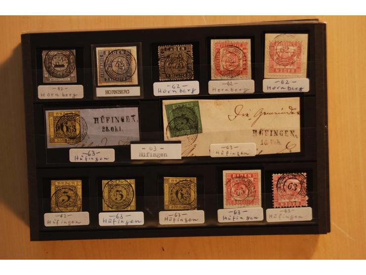 18551/74 (ca.), sehr reichhaltige Sammlung in 13 Kassetten und 3 Briefalben, der Markenteil mit hunderten von ungebrauchten u