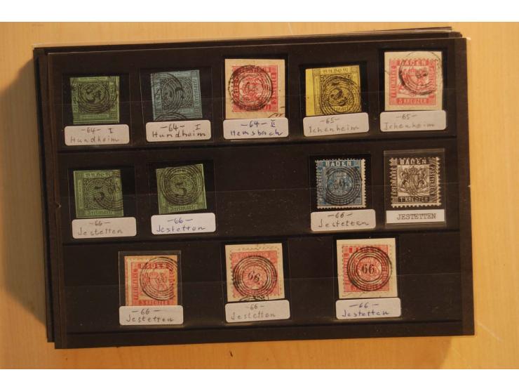 18551/74 (ca.), sehr reichhaltige Sammlung in 13 Kassetten und 3 Briefalben, der Markenteil mit hunderten von ungebrauchten u