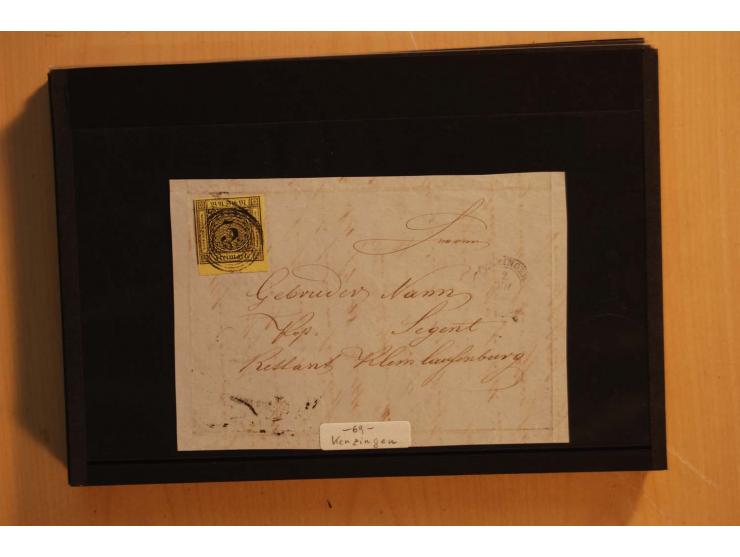 18551/74 (ca.), sehr reichhaltige Sammlung in 13 Kassetten und 3 Briefalben, der Markenteil mit hunderten von ungebrauchten u