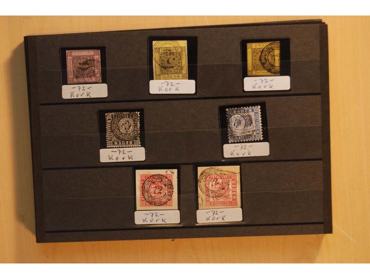 18551/74 (ca.), sehr reichhaltige Sammlung in 13 Kassetten und 3 Briefalben, der Markenteil mit hunderten von ungebrauchten u
