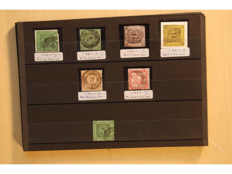 18551/74 (ca.), sehr reichhaltige Sammlung in 13 Kassetten und 3 Briefalben, der Markenteil mit hunderten von ungebrauchten u