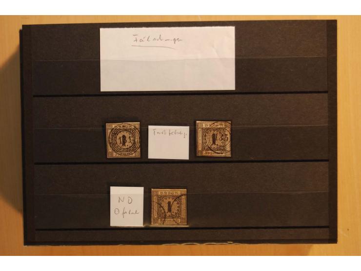 18551/74 (ca.), sehr reichhaltige Sammlung in 13 Kassetten und 3 Briefalben, der Markenteil mit hunderten von ungebrauchten u