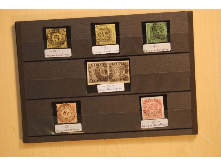 18551/74 (ca.), sehr reichhaltige Sammlung in 13 Kassetten und 3 Briefalben, der Markenteil mit hunderten von ungebrauchten u