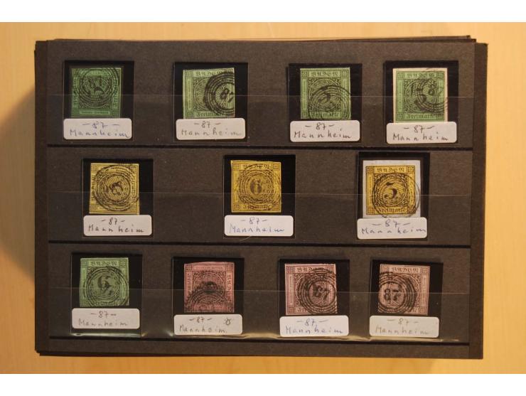 18551/74 (ca.), sehr reichhaltige Sammlung in 13 Kassetten und 3 Briefalben, der Markenteil mit hunderten von ungebrauchten u