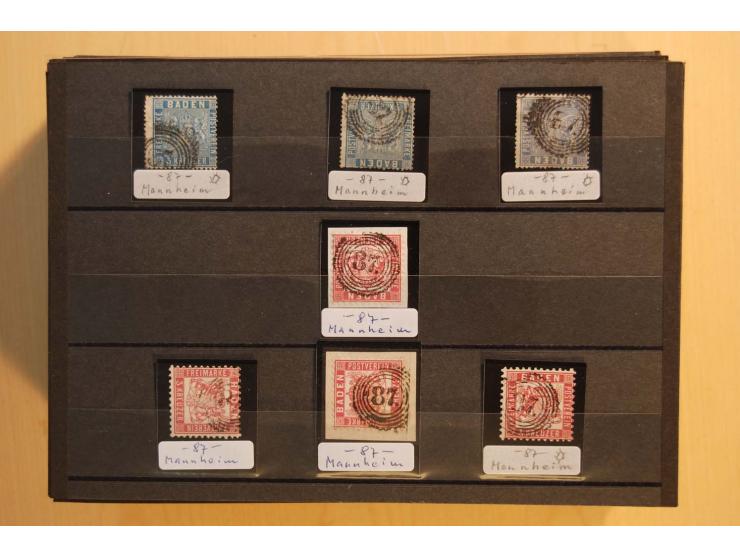 18551/74 (ca.), sehr reichhaltige Sammlung in 13 Kassetten und 3 Briefalben, der Markenteil mit hunderten von ungebrauchten u