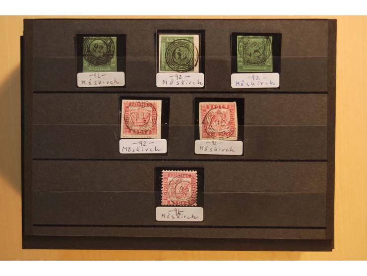 18551/74 (ca.), sehr reichhaltige Sammlung in 13 Kassetten und 3 Briefalben, der Markenteil mit hunderten von ungebrauchten u