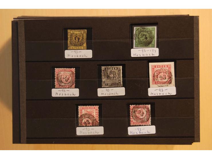 18551/74 (ca.), sehr reichhaltige Sammlung in 13 Kassetten und 3 Briefalben, der Markenteil mit hunderten von ungebrauchten u