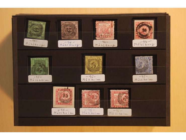 18551/74 (ca.), sehr reichhaltige Sammlung in 13 Kassetten und 3 Briefalben, der Markenteil mit hunderten von ungebrauchten u