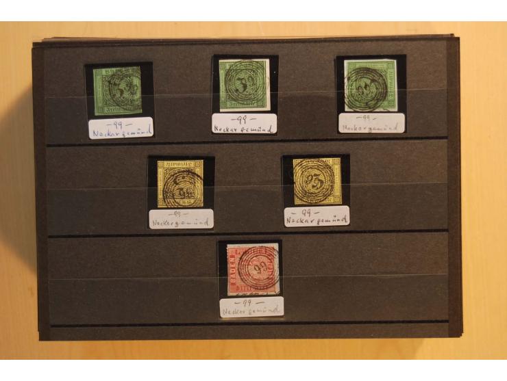 18551/74 (ca.), sehr reichhaltige Sammlung in 13 Kassetten und 3 Briefalben, der Markenteil mit hunderten von ungebrauchten u