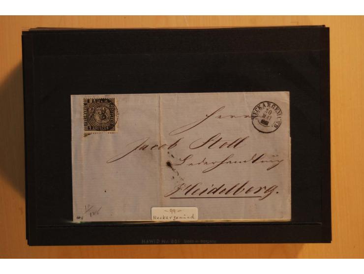 18551/74 (ca.), sehr reichhaltige Sammlung in 13 Kassetten und 3 Briefalben, der Markenteil mit hunderten von ungebrauchten u