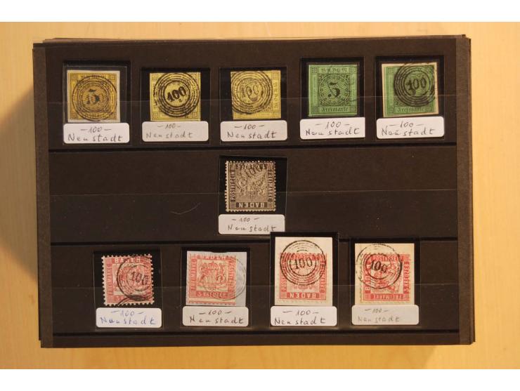 18551/74 (ca.), sehr reichhaltige Sammlung in 13 Kassetten und 3 Briefalben, der Markenteil mit hunderten von ungebrauchten u