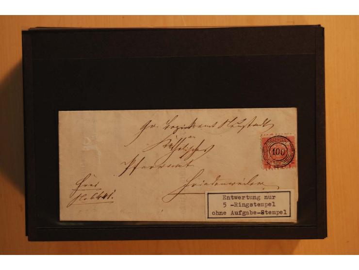 18551/74 (ca.), sehr reichhaltige Sammlung in 13 Kassetten und 3 Briefalben, der Markenteil mit hunderten von ungebrauchten u