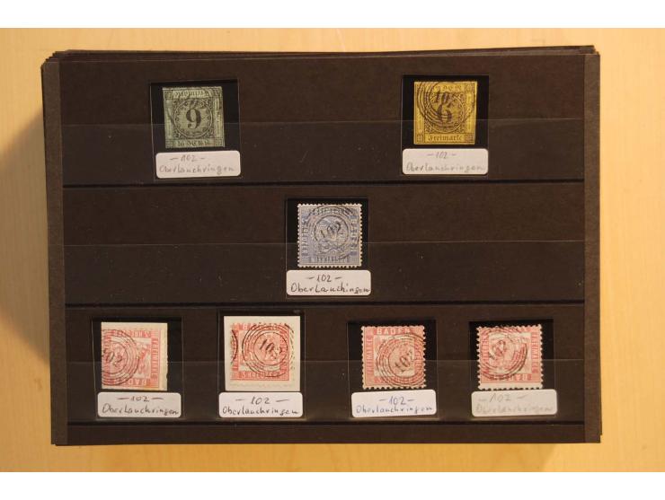 18551/74 (ca.), sehr reichhaltige Sammlung in 13 Kassetten und 3 Briefalben, der Markenteil mit hunderten von ungebrauchten u