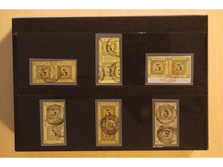 18551/74 (ca.), sehr reichhaltige Sammlung in 13 Kassetten und 3 Briefalben, der Markenteil mit hunderten von ungebrauchten u