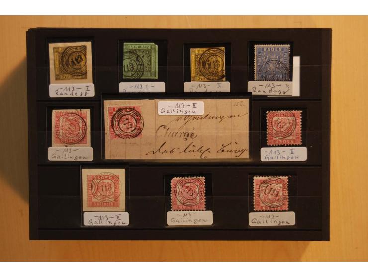 18551/74 (ca.), sehr reichhaltige Sammlung in 13 Kassetten und 3 Briefalben, der Markenteil mit hunderten von ungebrauchten u