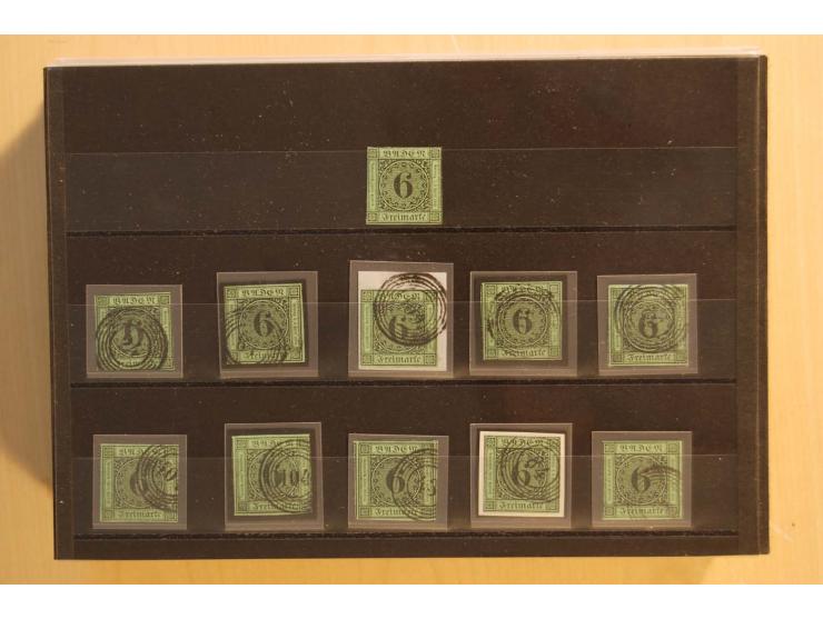 18551/74 (ca.), sehr reichhaltige Sammlung in 13 Kassetten und 3 Briefalben, der Markenteil mit hunderten von ungebrauchten u