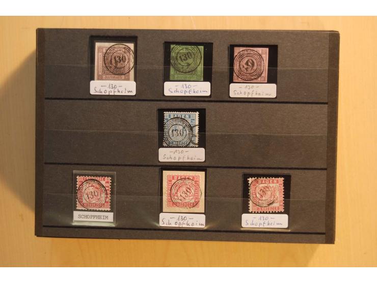 18551/74 (ca.), sehr reichhaltige Sammlung in 13 Kassetten und 3 Briefalben, der Markenteil mit hunderten von ungebrauchten u