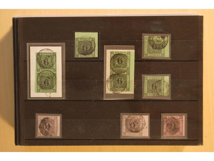 18551/74 (ca.), sehr reichhaltige Sammlung in 13 Kassetten und 3 Briefalben, der Markenteil mit hunderten von ungebrauchten u