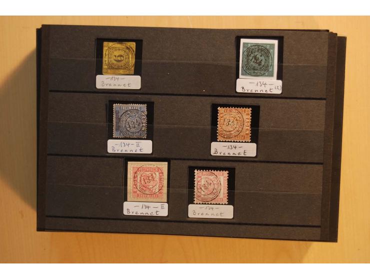 18551/74 (ca.), sehr reichhaltige Sammlung in 13 Kassetten und 3 Briefalben, der Markenteil mit hunderten von ungebrauchten u