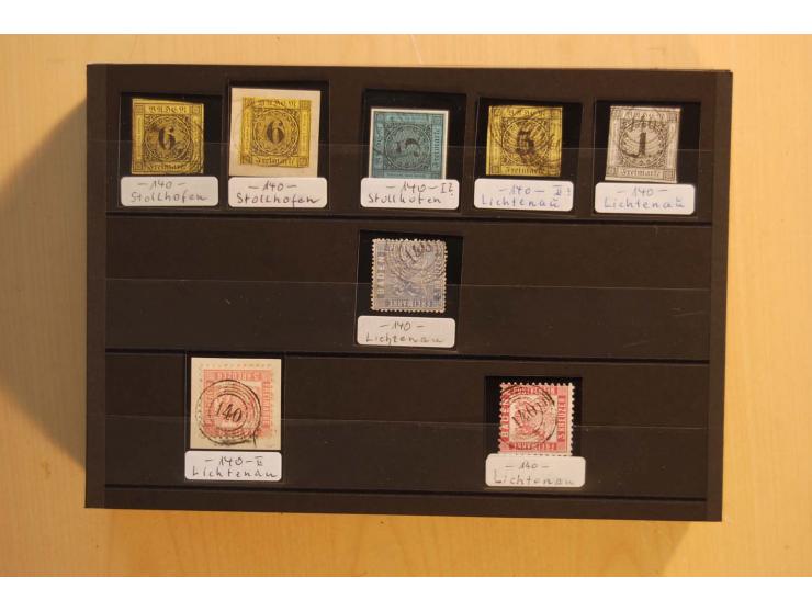 18551/74 (ca.), sehr reichhaltige Sammlung in 13 Kassetten und 3 Briefalben, der Markenteil mit hunderten von ungebrauchten u