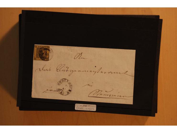 18551/74 (ca.), sehr reichhaltige Sammlung in 13 Kassetten und 3 Briefalben, der Markenteil mit hunderten von ungebrauchten u