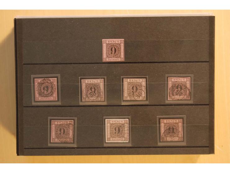 18551/74 (ca.), sehr reichhaltige Sammlung in 13 Kassetten und 3 Briefalben, der Markenteil mit hunderten von ungebrauchten u