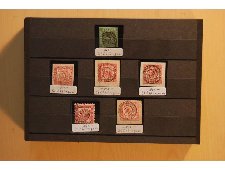 18551/74 (ca.), sehr reichhaltige Sammlung in 13 Kassetten und 3 Briefalben, der Markenteil mit hunderten von ungebrauchten u