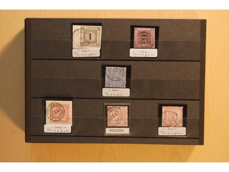 18551/74 (ca.), sehr reichhaltige Sammlung in 13 Kassetten und 3 Briefalben, der Markenteil mit hunderten von ungebrauchten u