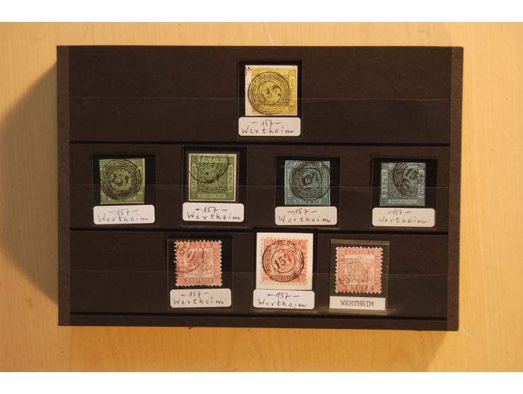 18551/74 (ca.), sehr reichhaltige Sammlung in 13 Kassetten und 3 Briefalben, der Markenteil mit hunderten von ungebrauchten u