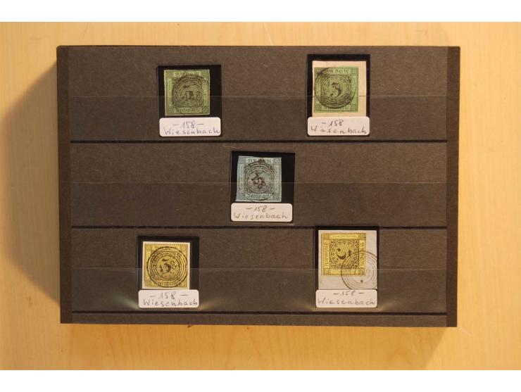 18551/74 (ca.), sehr reichhaltige Sammlung in 13 Kassetten und 3 Briefalben, der Markenteil mit hunderten von ungebrauchten u