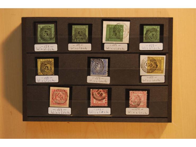 18551/74 (ca.), sehr reichhaltige Sammlung in 13 Kassetten und 3 Briefalben, der Markenteil mit hunderten von ungebrauchten u
