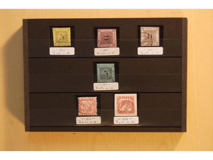 18551/74 (ca.), sehr reichhaltige Sammlung in 13 Kassetten und 3 Briefalben, der Markenteil mit hunderten von ungebrauchten u