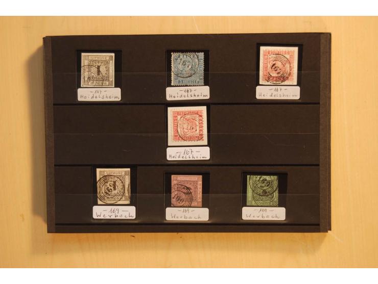 18551/74 (ca.), sehr reichhaltige Sammlung in 13 Kassetten und 3 Briefalben, der Markenteil mit hunderten von ungebrauchten u