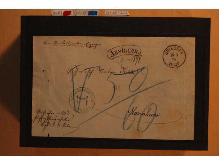 18551/74 (ca.), sehr reichhaltige Sammlung in 13 Kassetten und 3 Briefalben, der Markenteil mit hunderten von ungebrauchten u