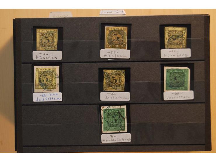 18551/74 (ca.), sehr reichhaltige Sammlung in 13 Kassetten und 3 Briefalben, der Markenteil mit hunderten von ungebrauchten u