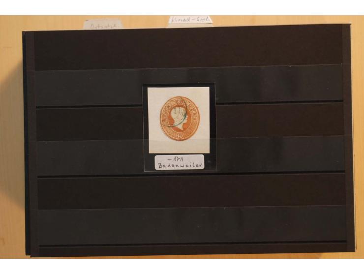 18551/74 (ca.), sehr reichhaltige Sammlung in 13 Kassetten und 3 Briefalben, der Markenteil mit hunderten von ungebrauchten u