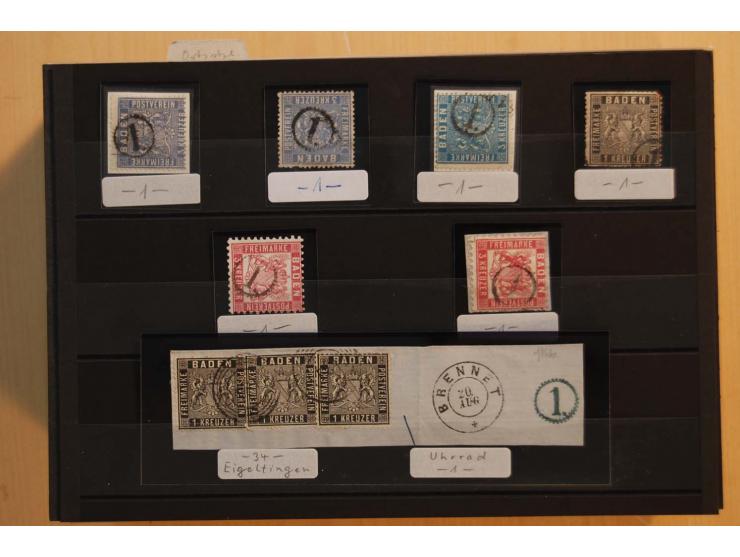 18551/74 (ca.), sehr reichhaltige Sammlung in 13 Kassetten und 3 Briefalben, der Markenteil mit hunderten von ungebrauchten u