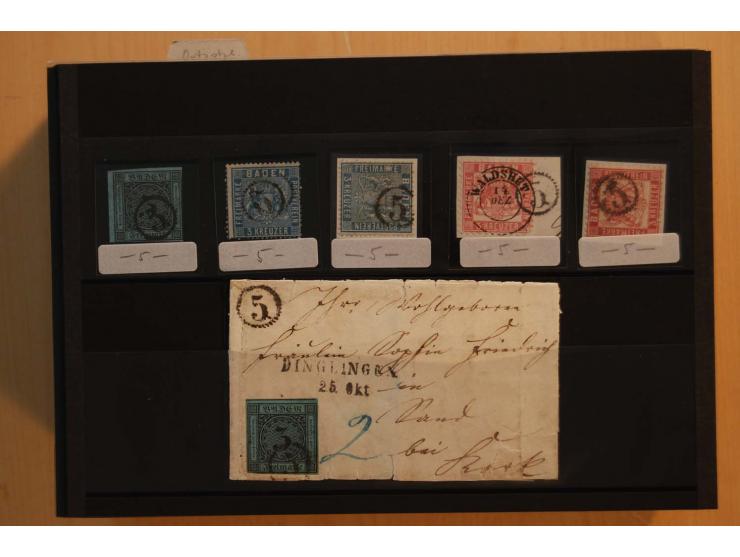 18551/74 (ca.), sehr reichhaltige Sammlung in 13 Kassetten und 3 Briefalben, der Markenteil mit hunderten von ungebrauchten u