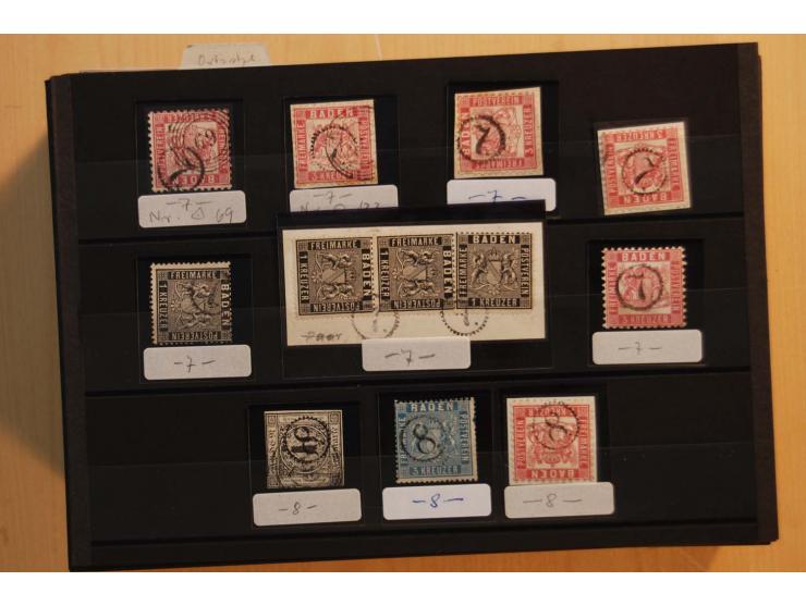 18551/74 (ca.), sehr reichhaltige Sammlung in 13 Kassetten und 3 Briefalben, der Markenteil mit hunderten von ungebrauchten u