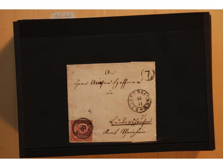 18551/74 (ca.), sehr reichhaltige Sammlung in 13 Kassetten und 3 Briefalben, der Markenteil mit hunderten von ungebrauchten u