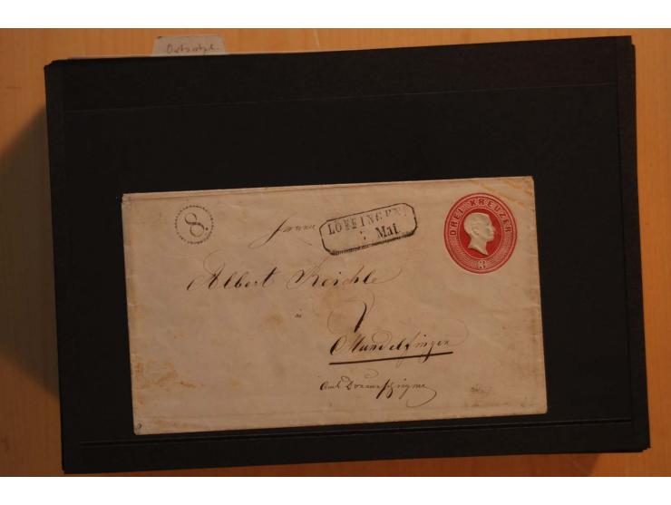 18551/74 (ca.), sehr reichhaltige Sammlung in 13 Kassetten und 3 Briefalben, der Markenteil mit hunderten von ungebrauchten u